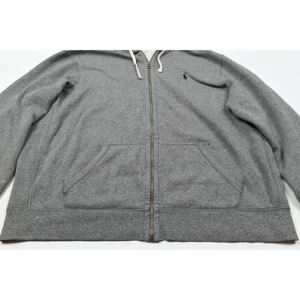 Polo Ralph Lauren Hoodie Mens 2XL Gray Heather Long Sleeve Full-Zip - Picture 4 of 13